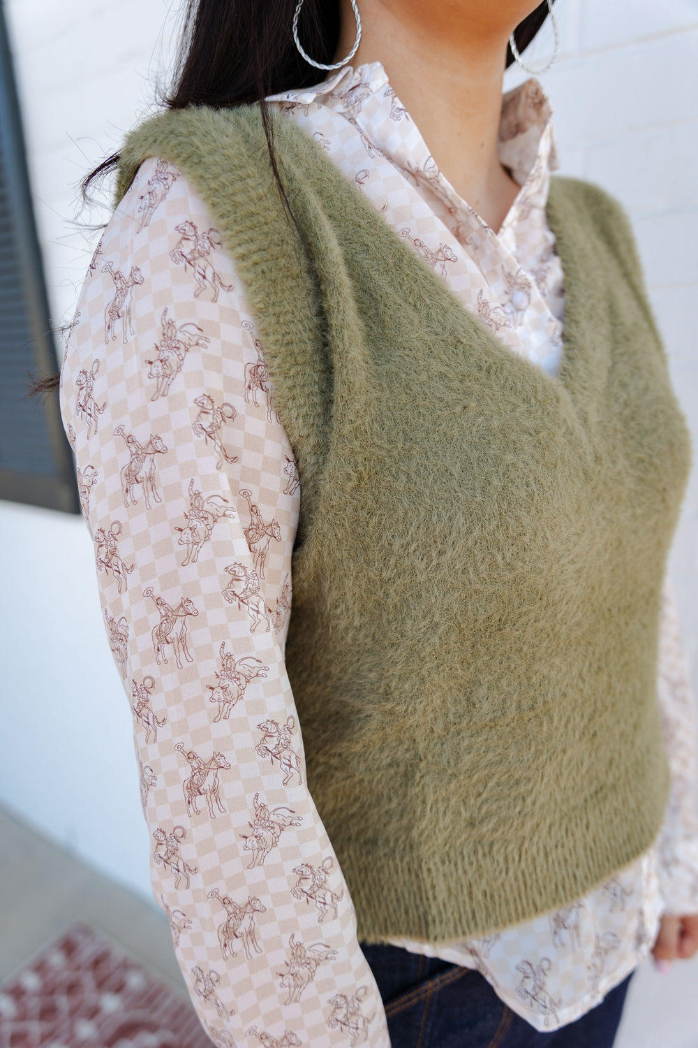 Olive Sweater Vest