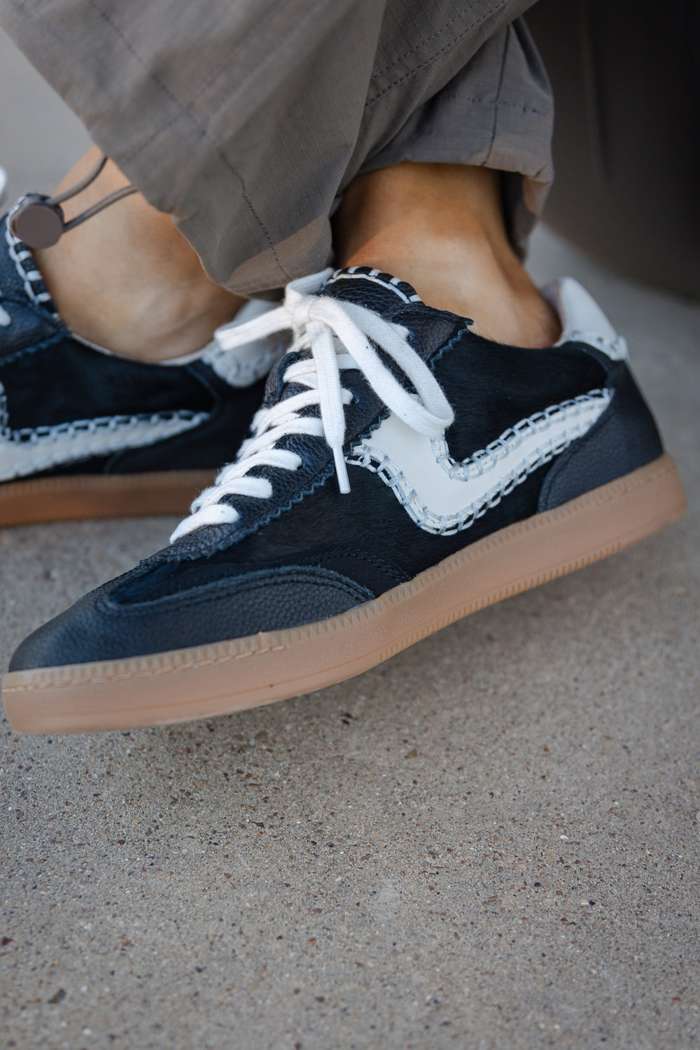 Onyx Calf Hair Sneakers