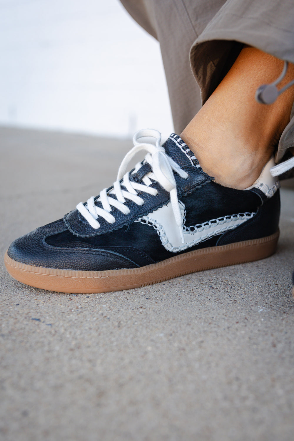 Onyx Calf Hair Sneakers