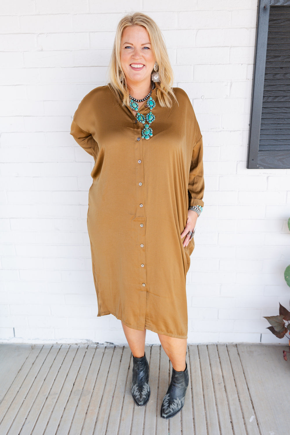 Oversized Button Down Dress