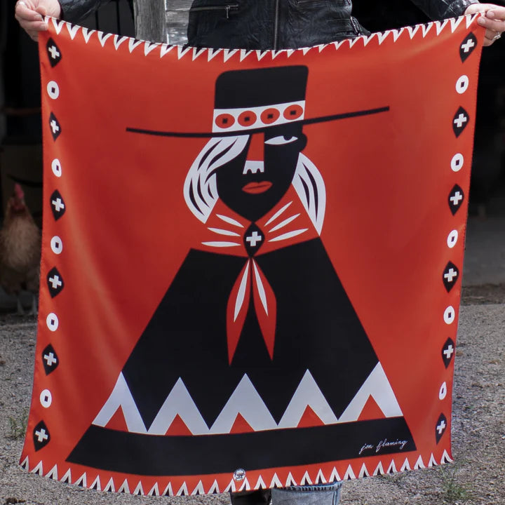 Girl With the Wide Brim Hat Neckerchief