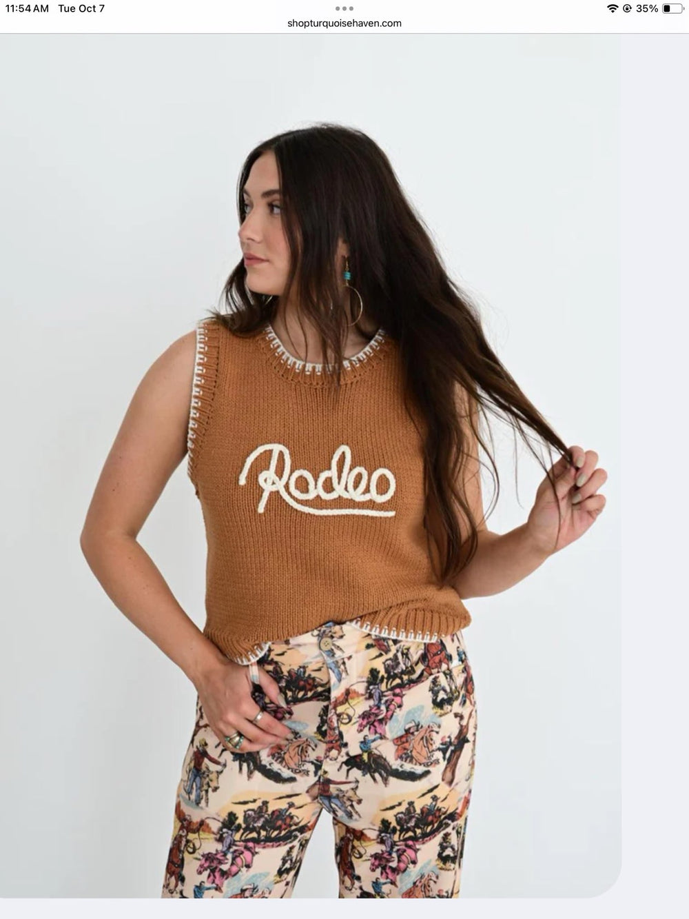 Rodeo Knitted Sleeveless Sweater