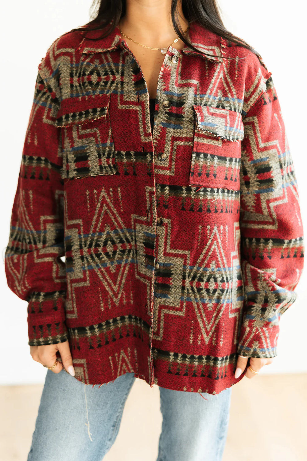 Chili Pepper Aztec Shacket