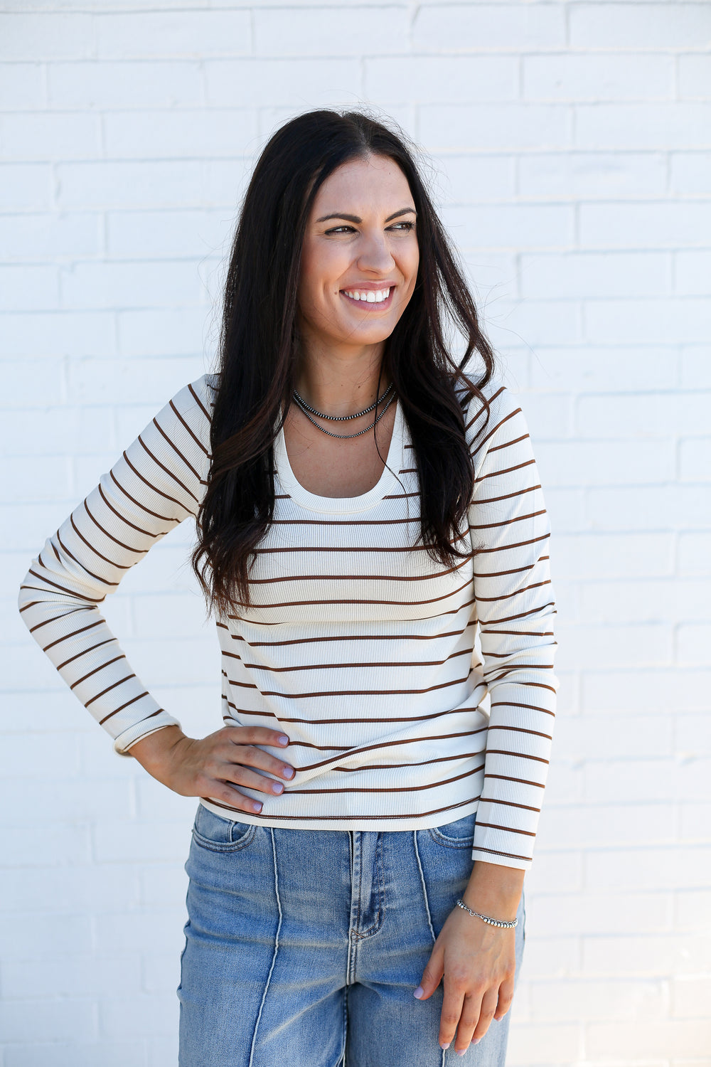 Off White Lauren Long Sleeve Top