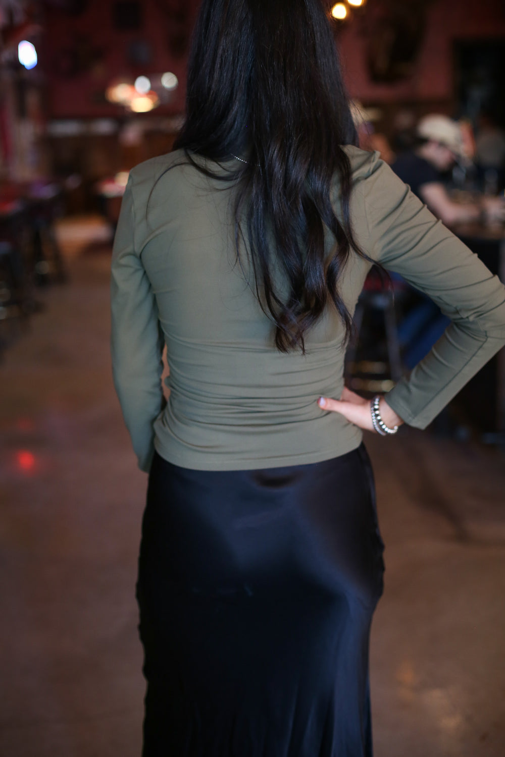 Olive Ruched Rowen Top