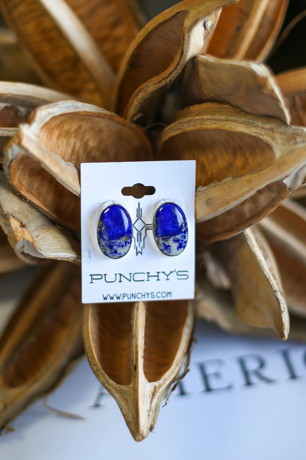 Oval Blue Lapis Earrings 1.0