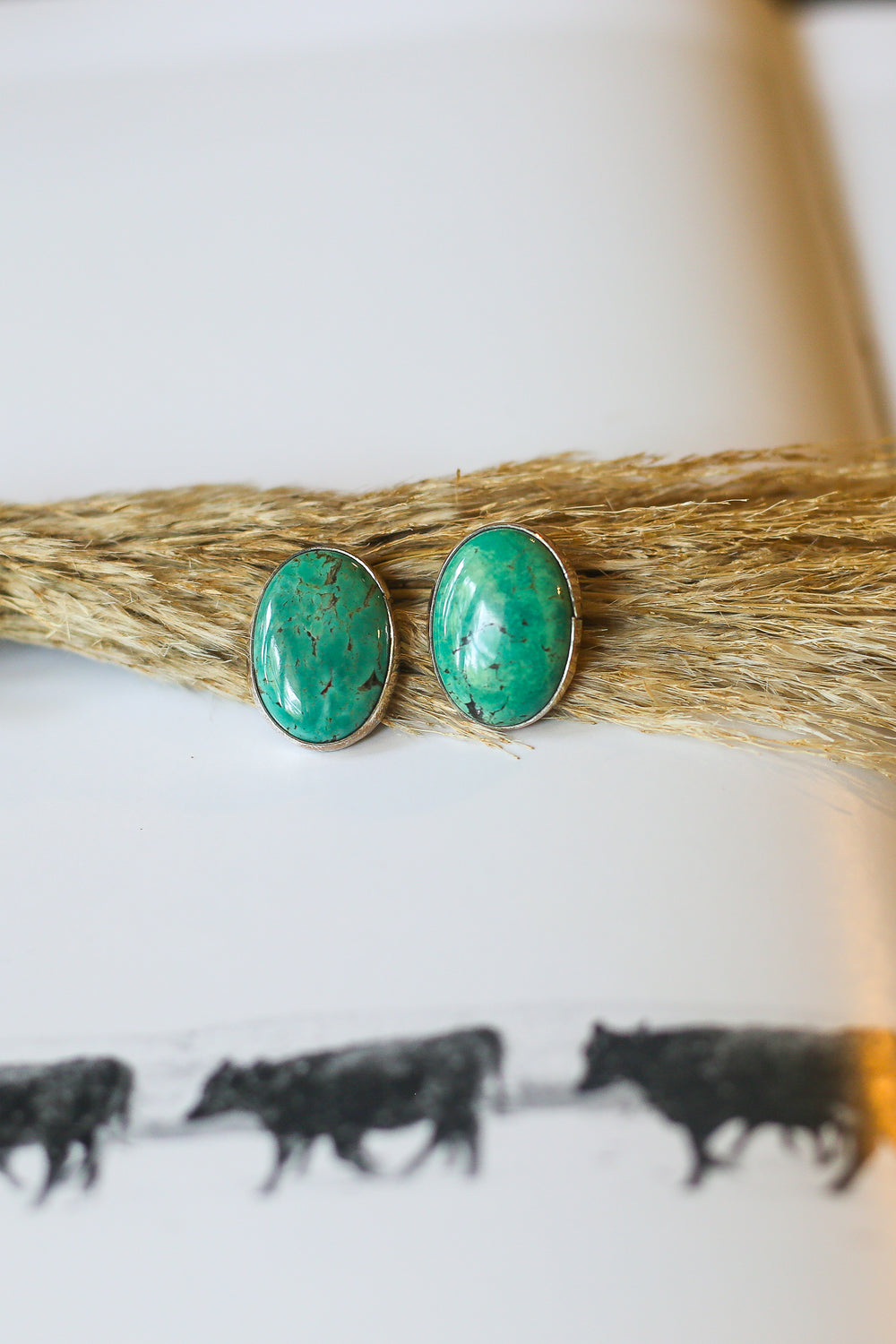Oval Lauren Turquoise Studs 1.0