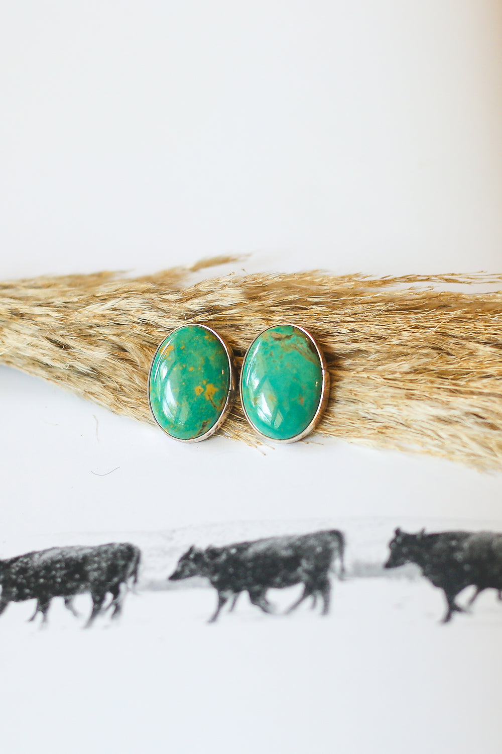Oval Lauren Turquoise Studs 2.0