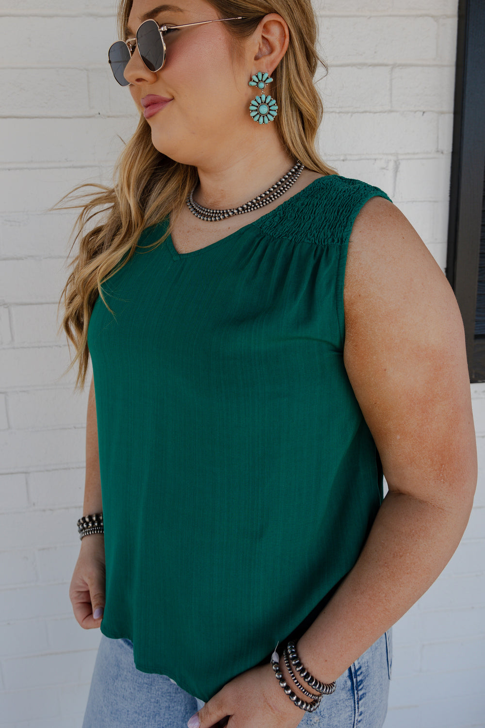 Paige Ruched Detailed Tank Green