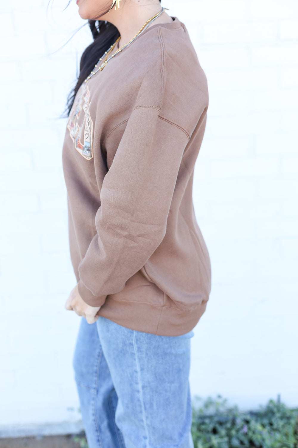 Patchwork Rodeo Brown Sweatshirt