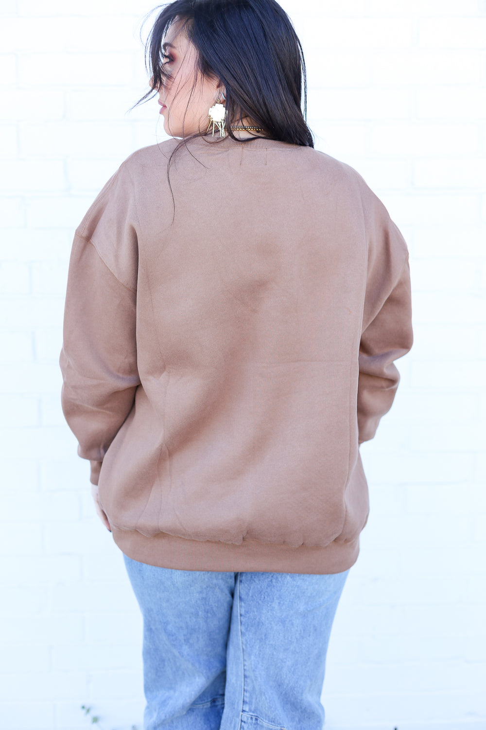 Patchwork Rodeo Brown Sweatshirt