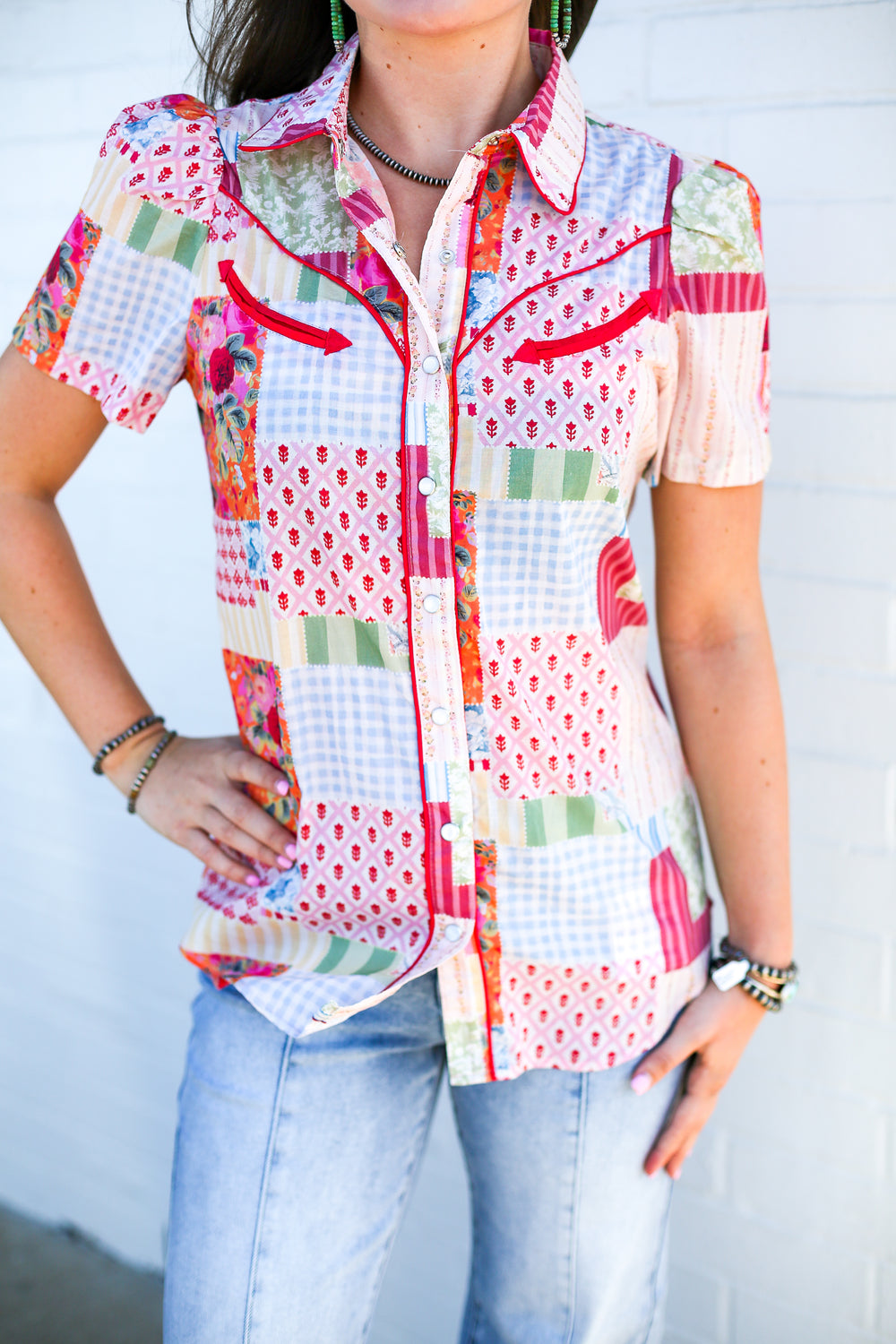 Patchwork SS Pearl Snap