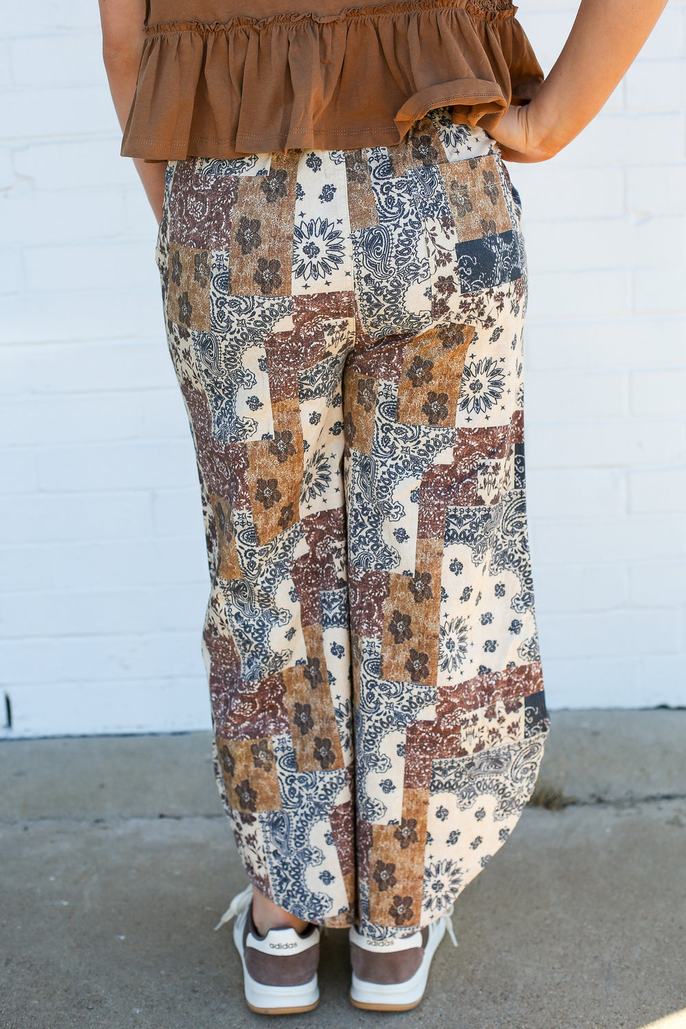 Patchwork Tulip Wide Leg Pant