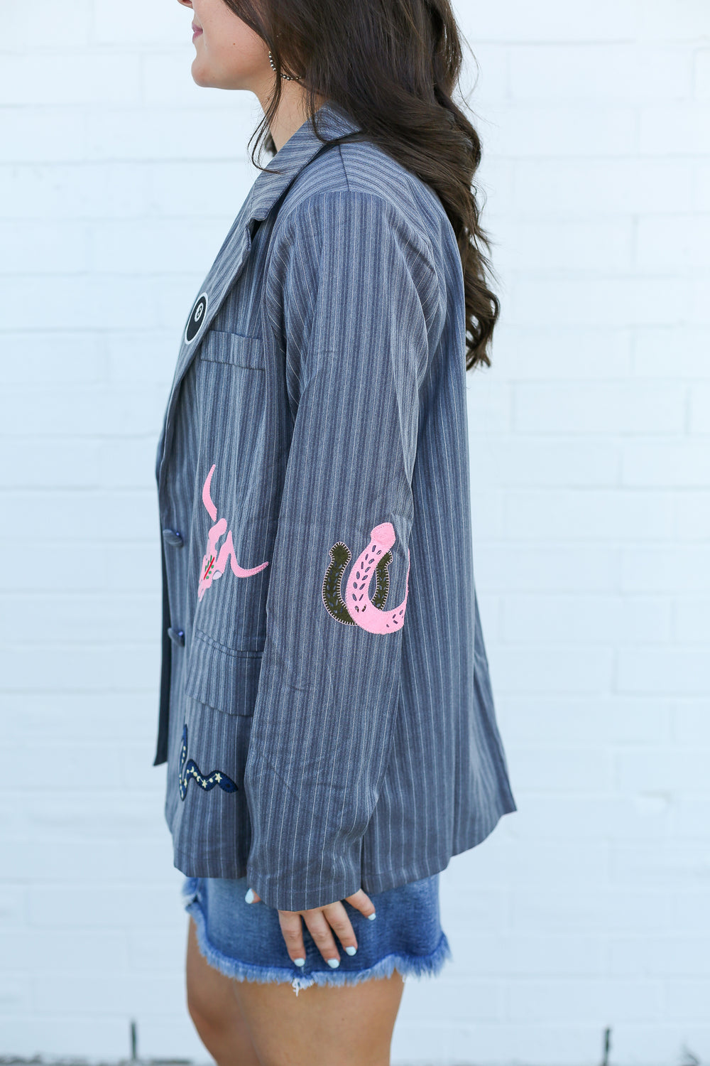 Paulette Pinstripe Blazer