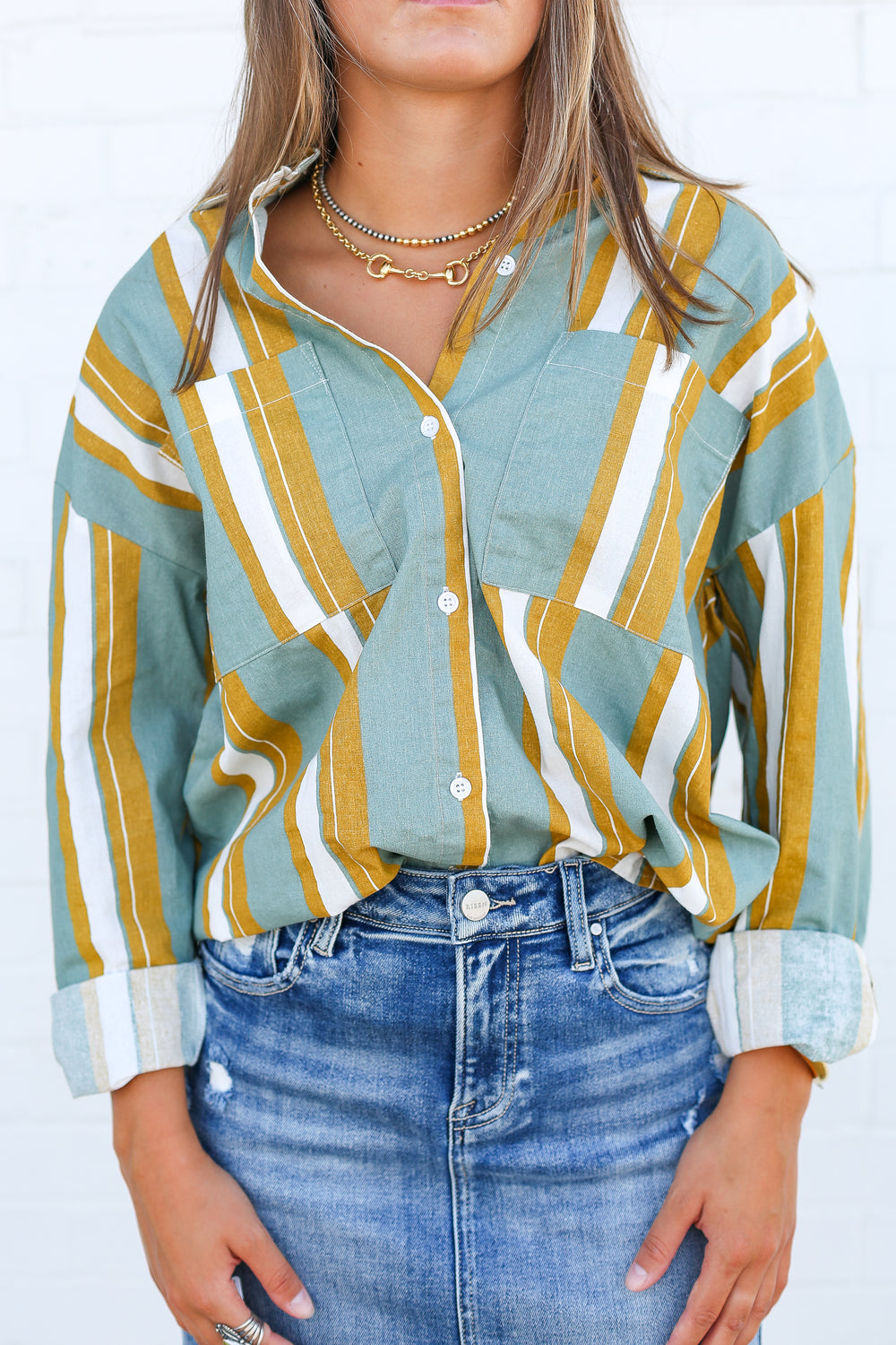 PawPaw's Retro Pistachio Button Down