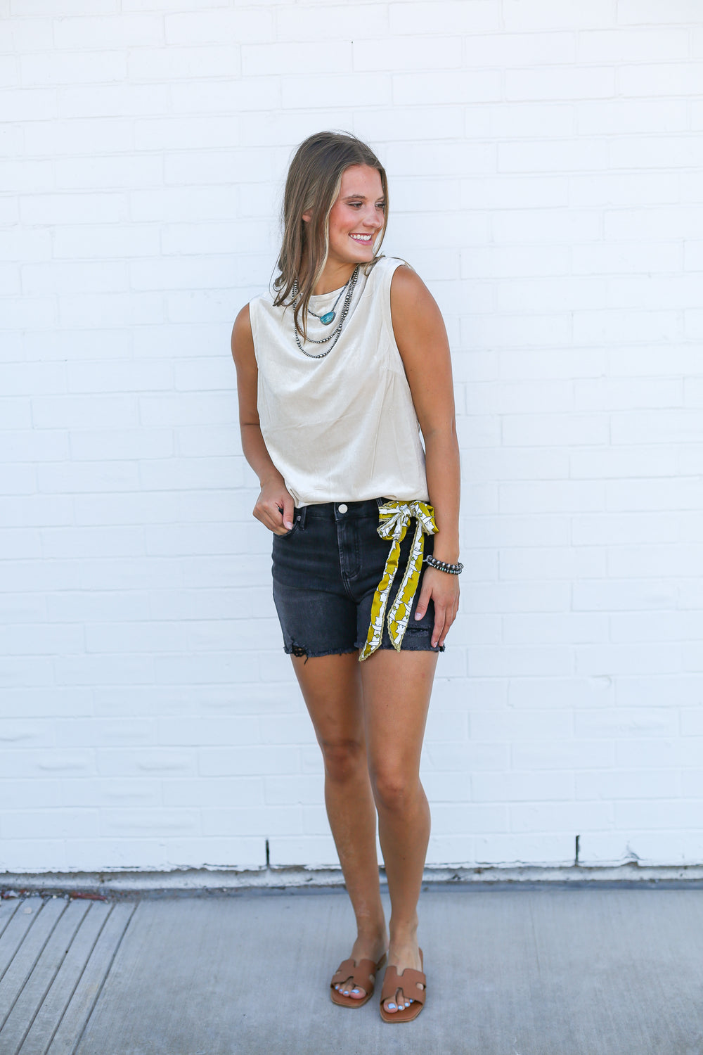 Pearl Cream Shaunee Crew Neck Blouse