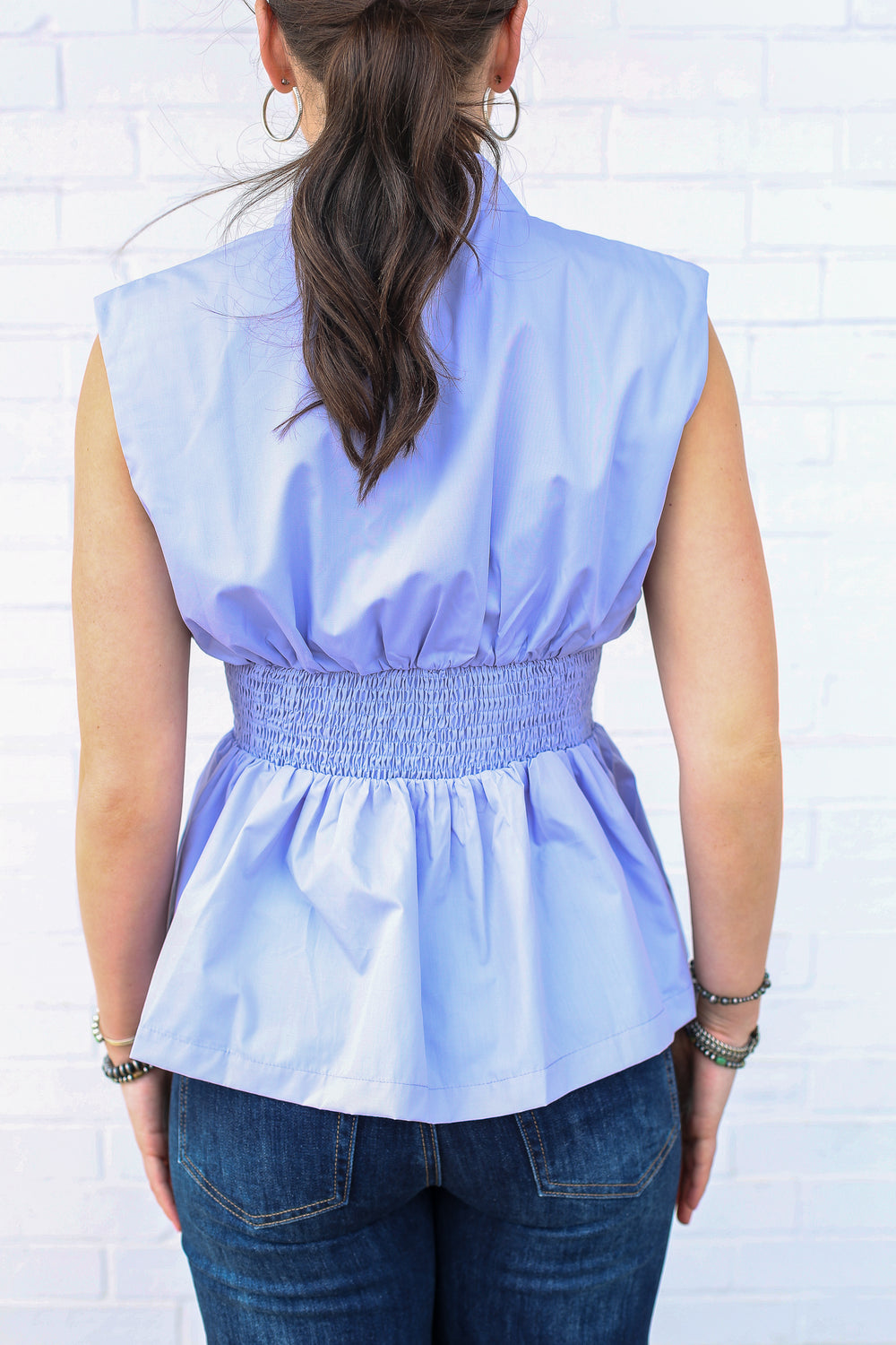 Periwinkle Timberline Sleeveless Blouse