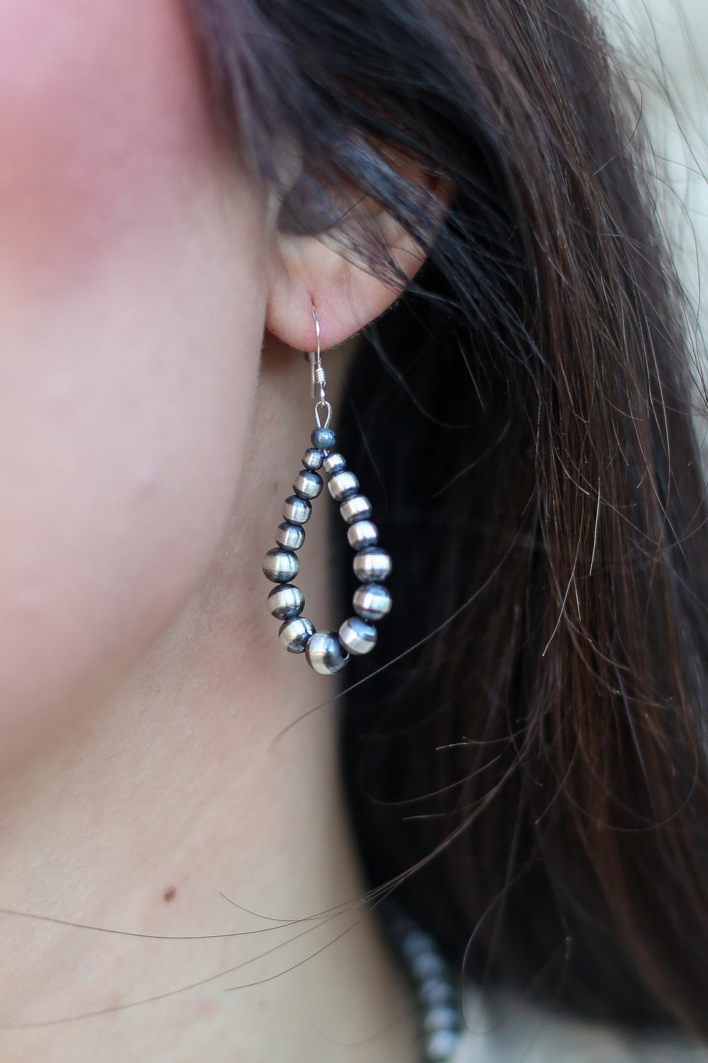 Petite Graduated Navajo Pearl Teardrop Dangles