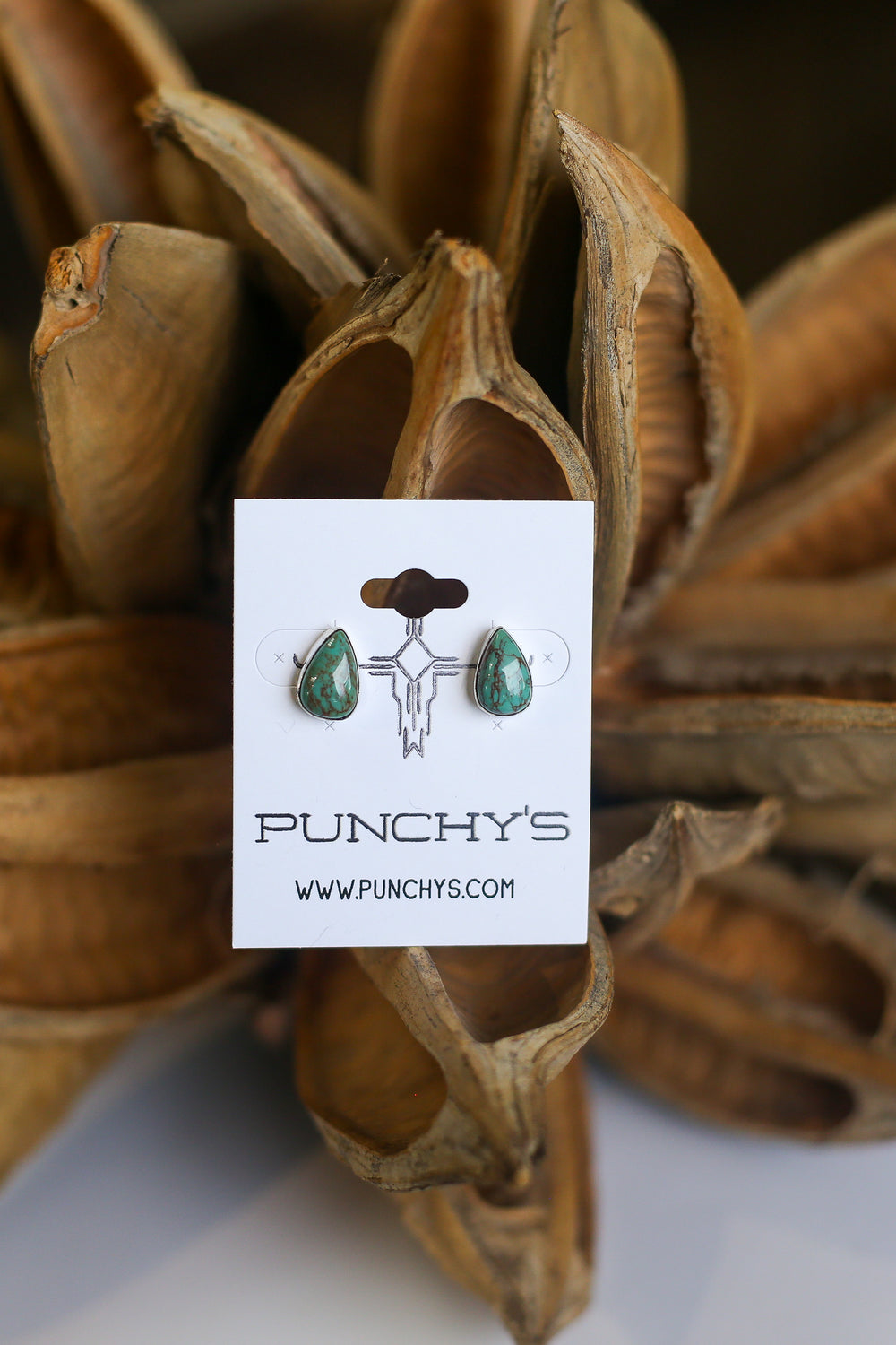 Petite Turquoise Teardrop Studs