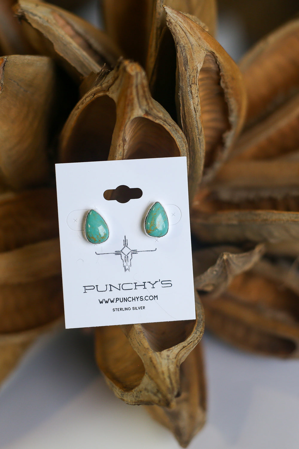 Petite Turquoise Teardrop Studs