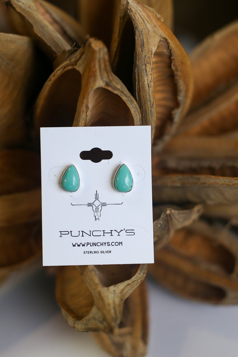 Petite Turquoise Teardrop Studs