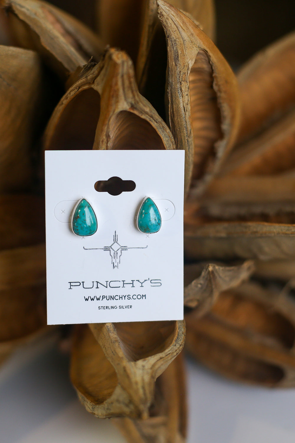 Petite Turquoise Teardrop Studs