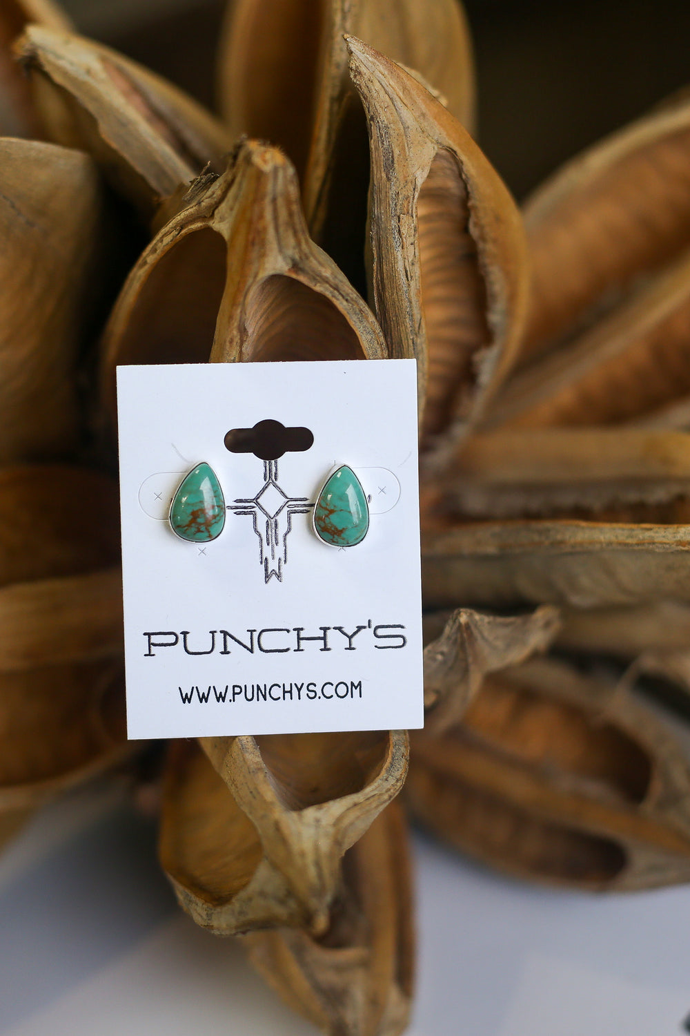 Petite Turquoise Teardrop Studs