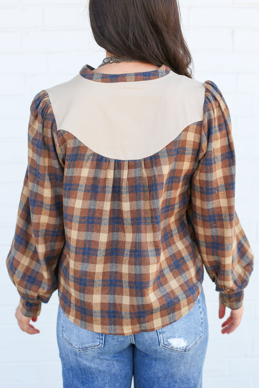 Plaid Horse Blouse