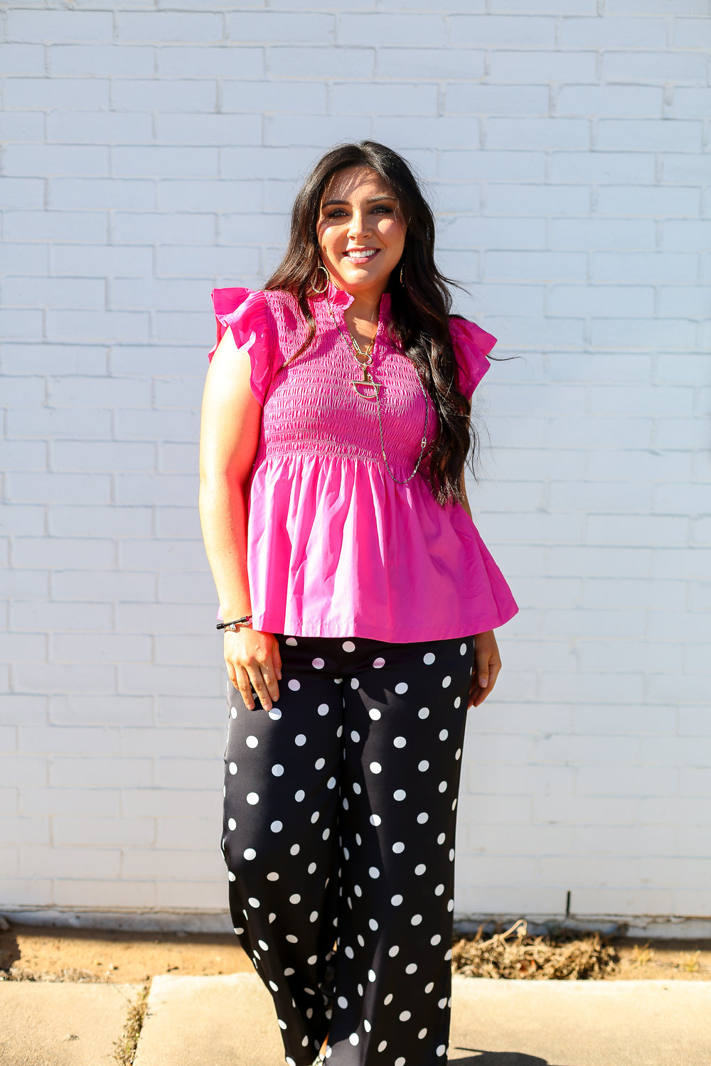 Polka Dot Black Pants