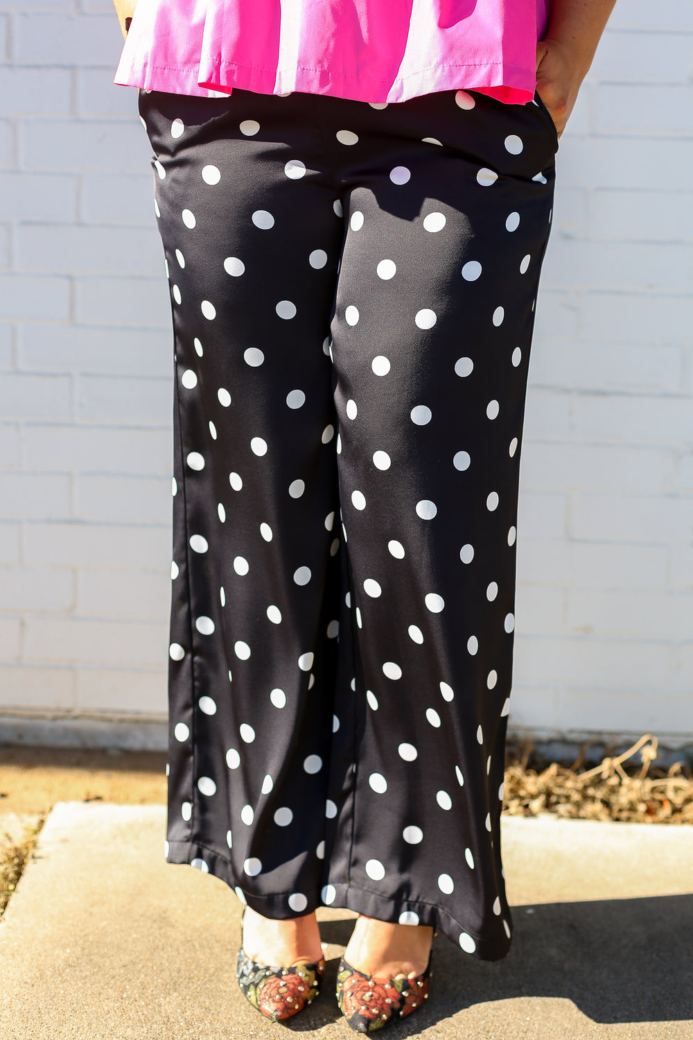Polka Dot Black Pants