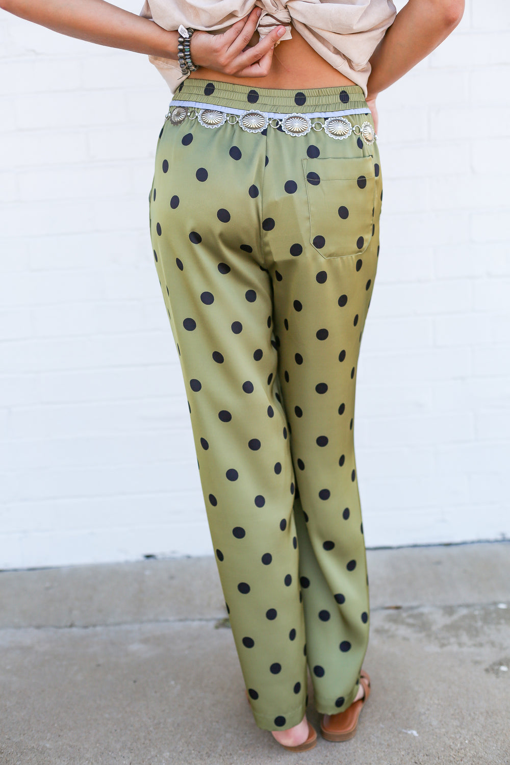 Polka Dot Olive Pants