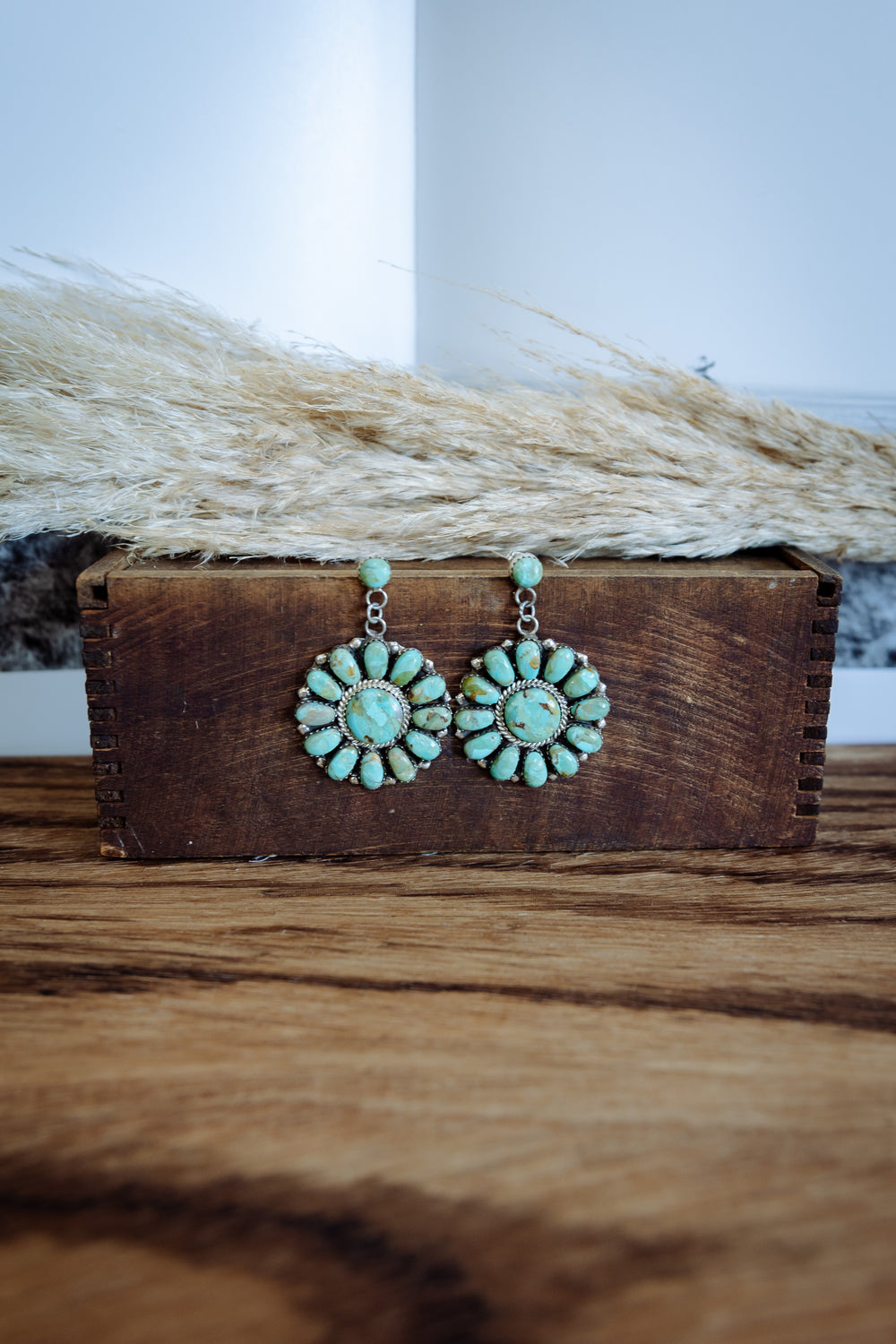 Post Carico Turquoise Drop Cluster Earring