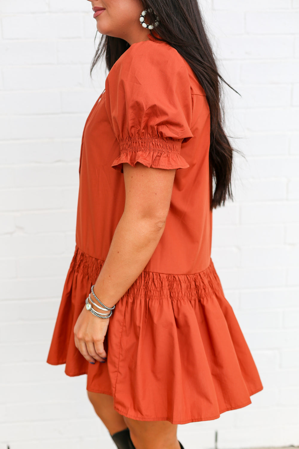 Pumpkin Bloom Mini Dress