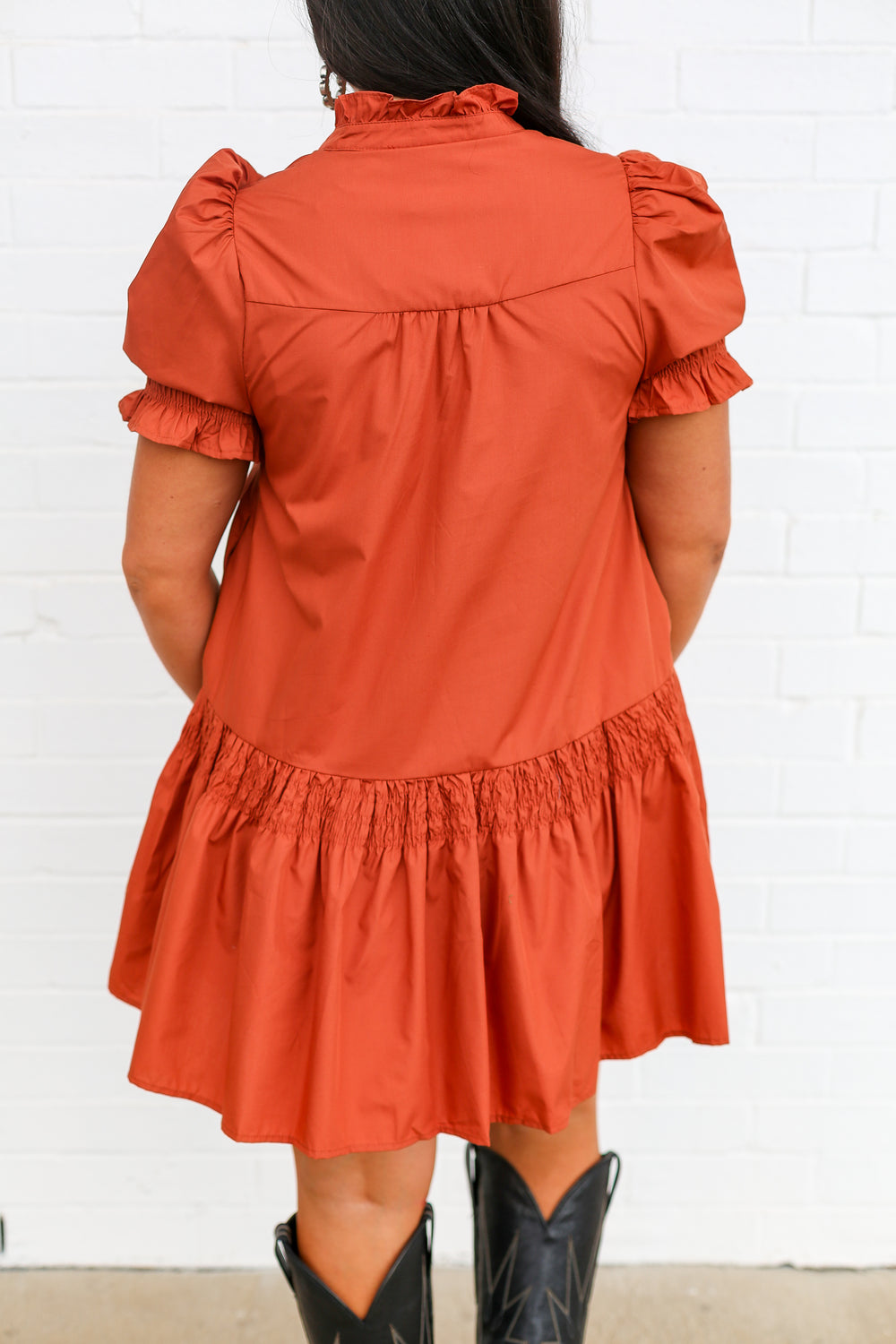 Pumpkin Bloom Mini Dress