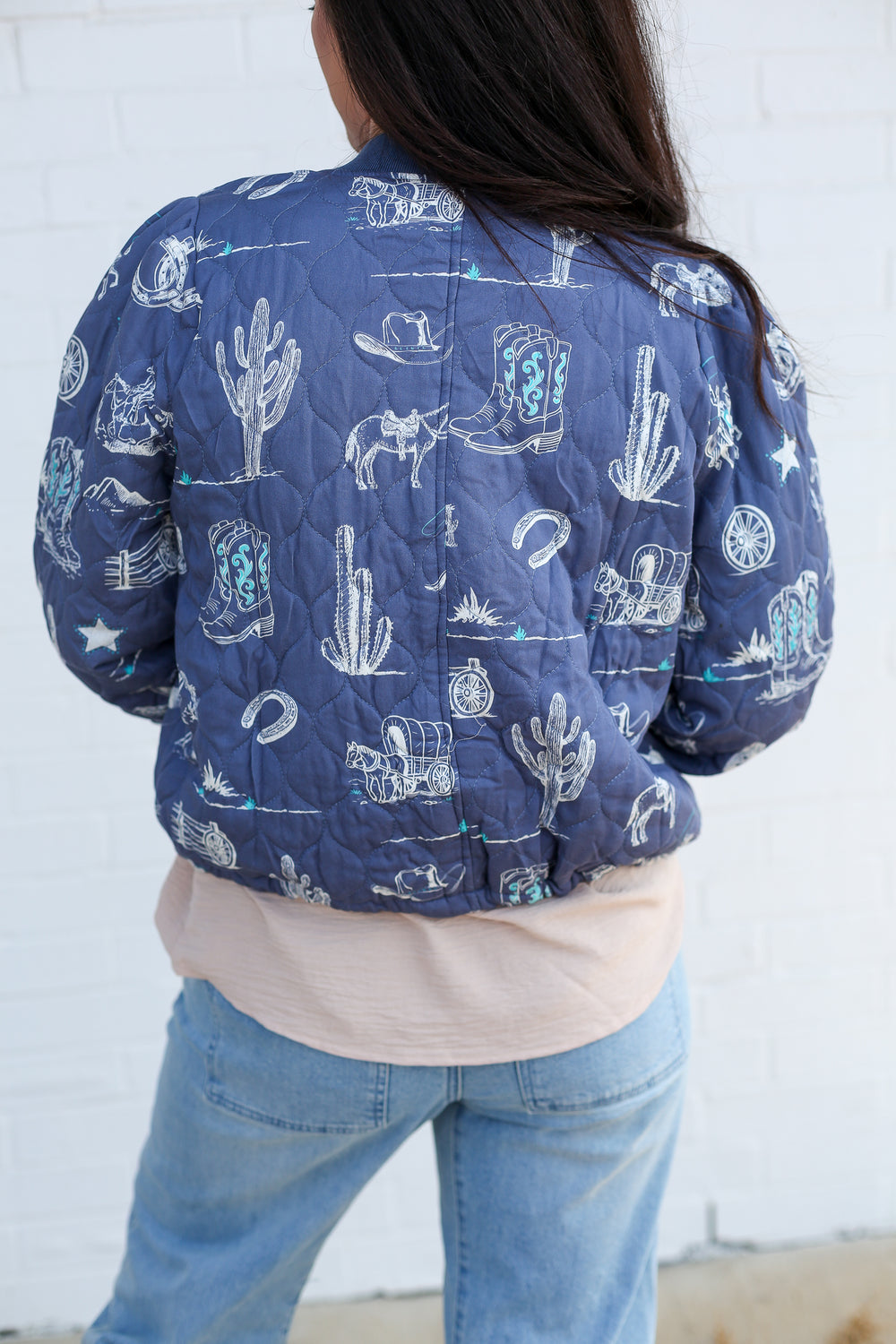 Cowboy Canyon Dusty Blue Quilted Jacket