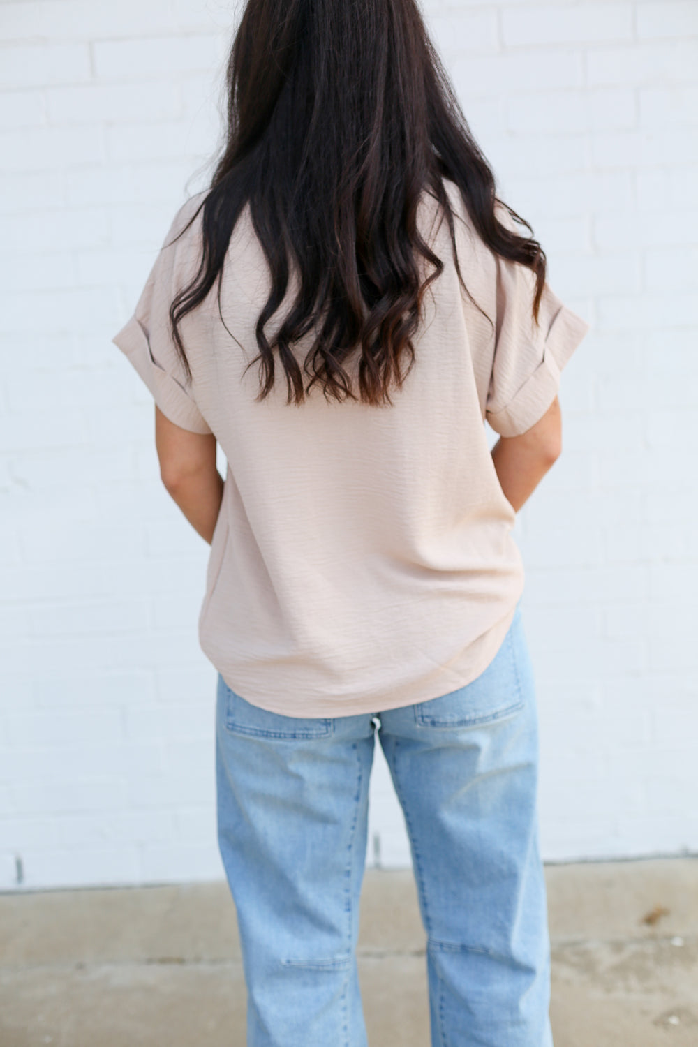 Tan Cassie Crew Top