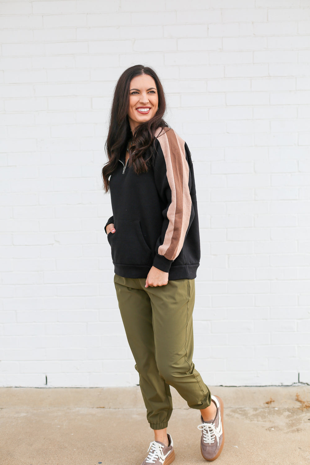 Black and Tan Quarter Zip