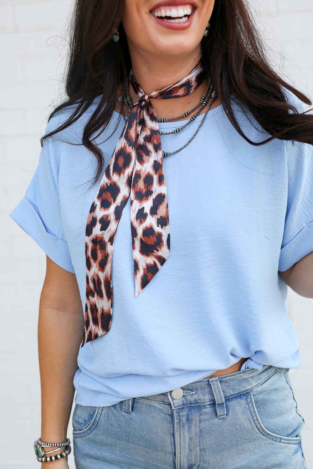 Sky Blue Cassie Crew Top