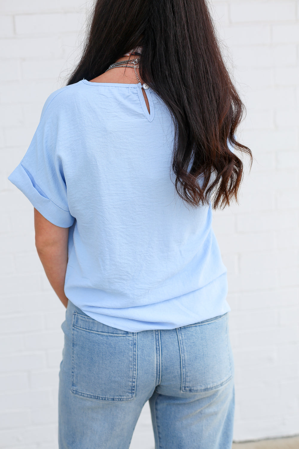 Sky Blue Cassie Crew Top