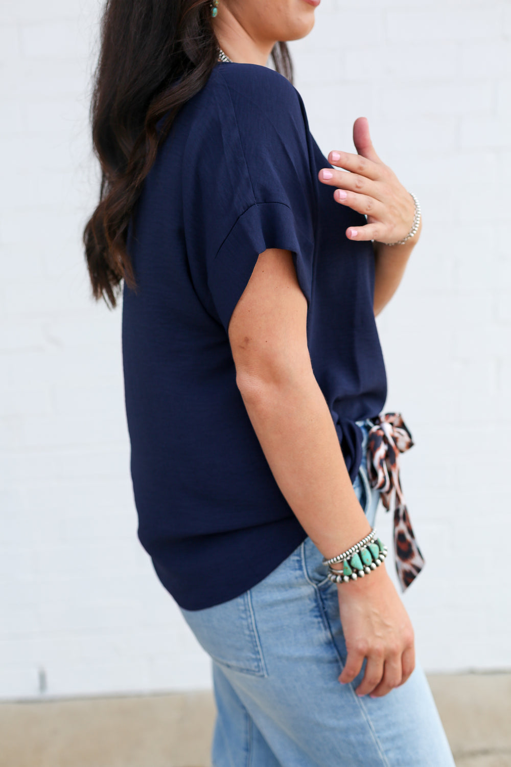 Navy Cassie Crew Top
