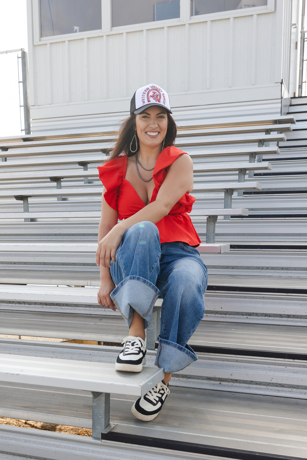 Red Peplum Top