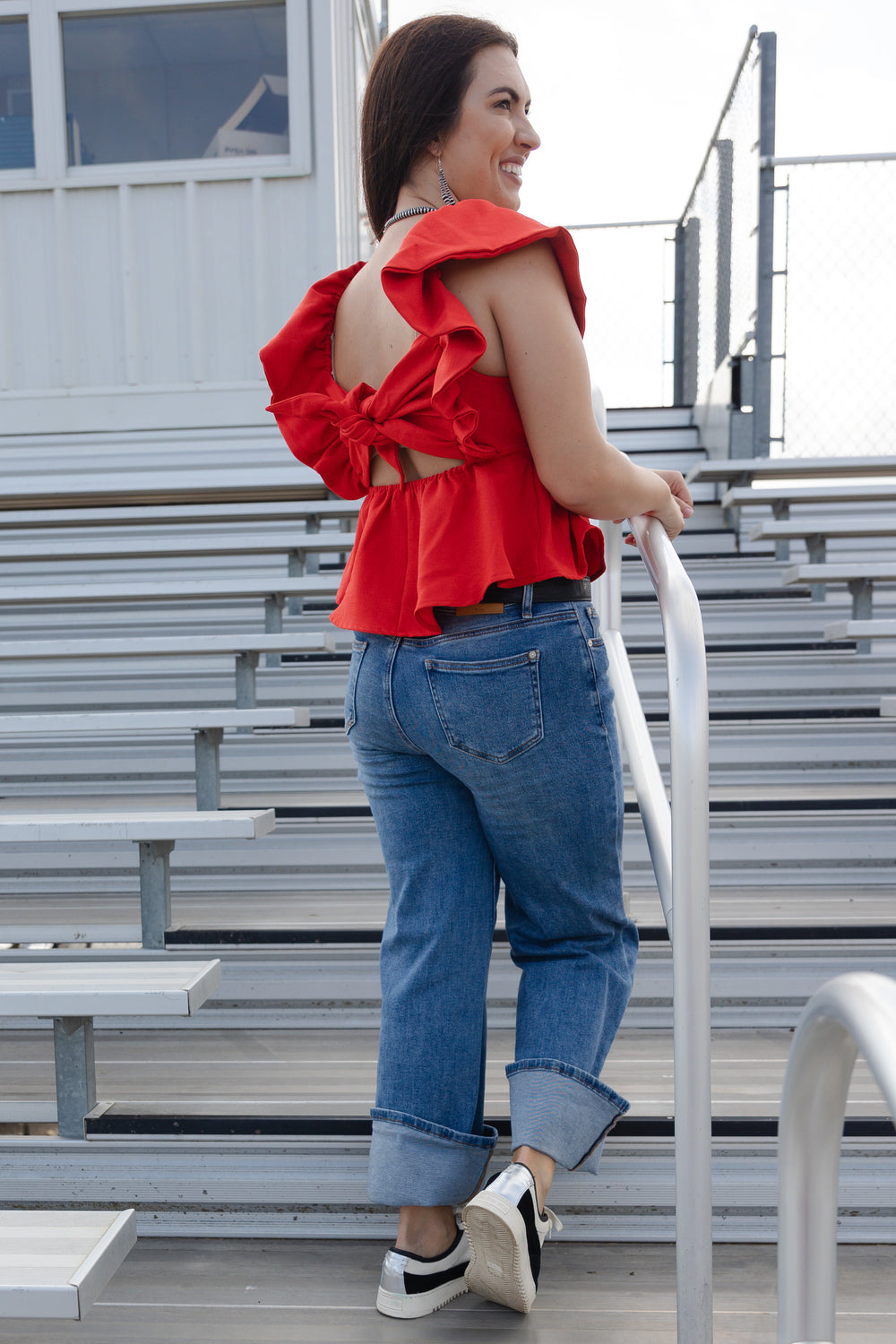 Red Peplum Top