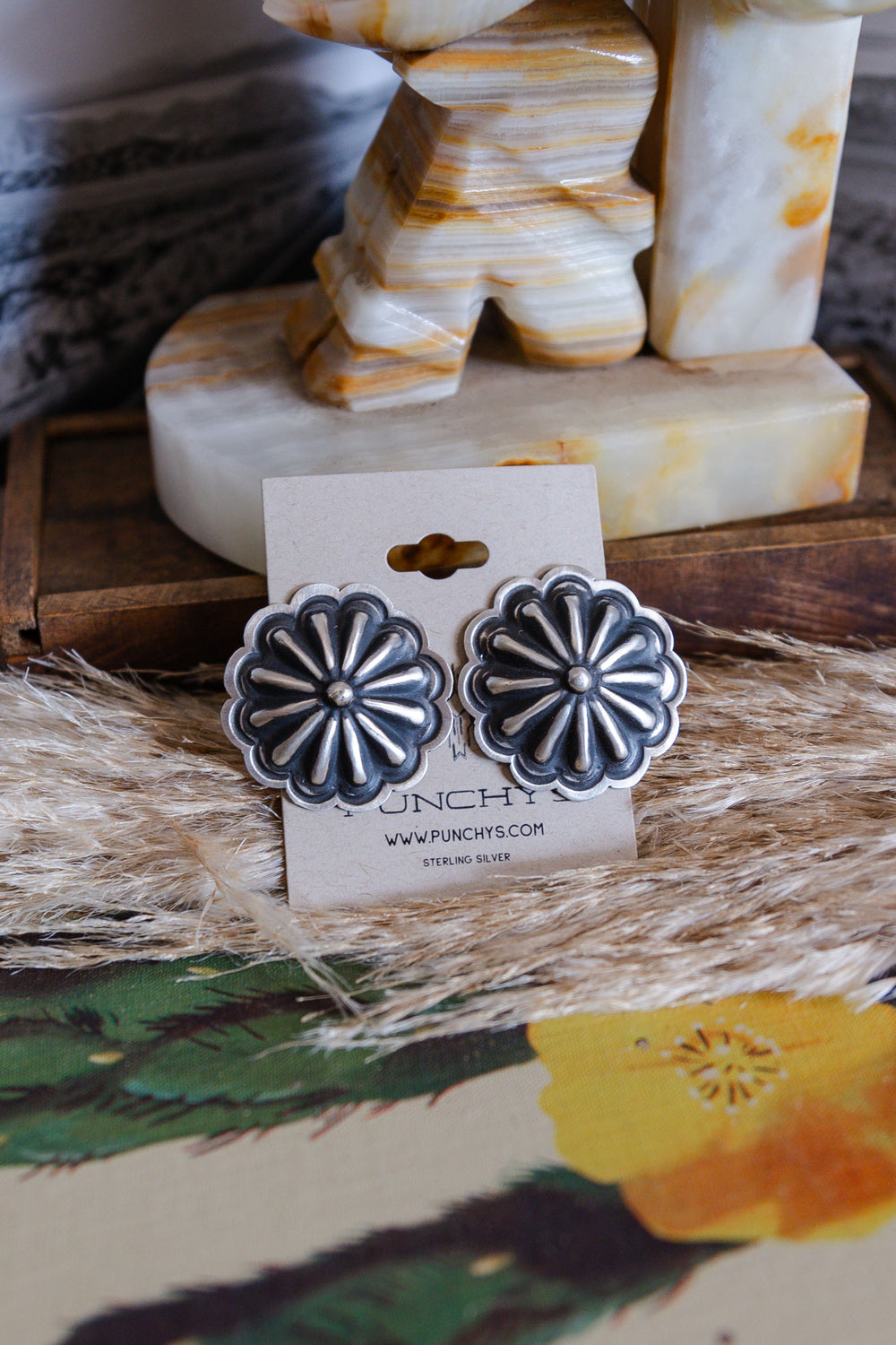 Round Caroline Concho Earrings