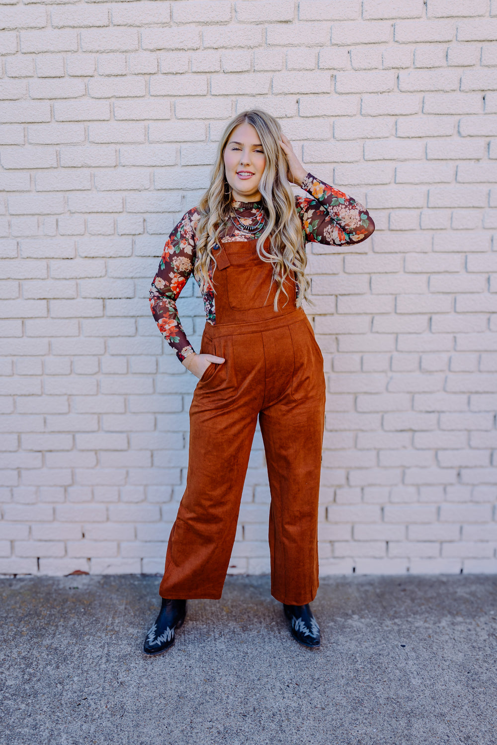 Rusted Suede Overalls