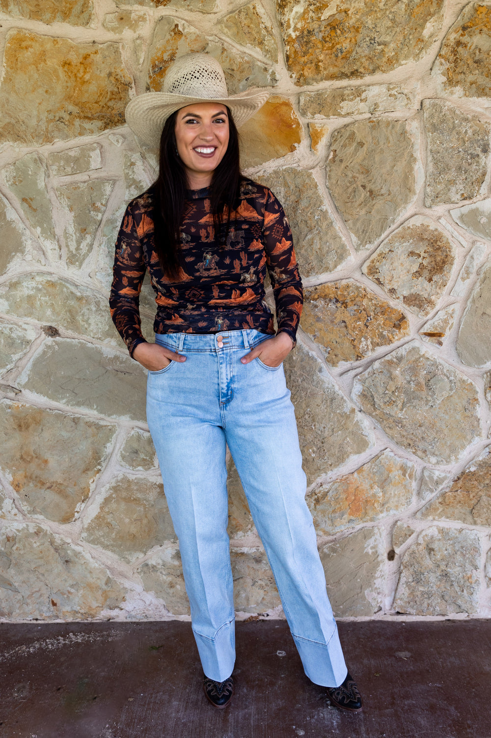 Rusty Desert Mesh Top