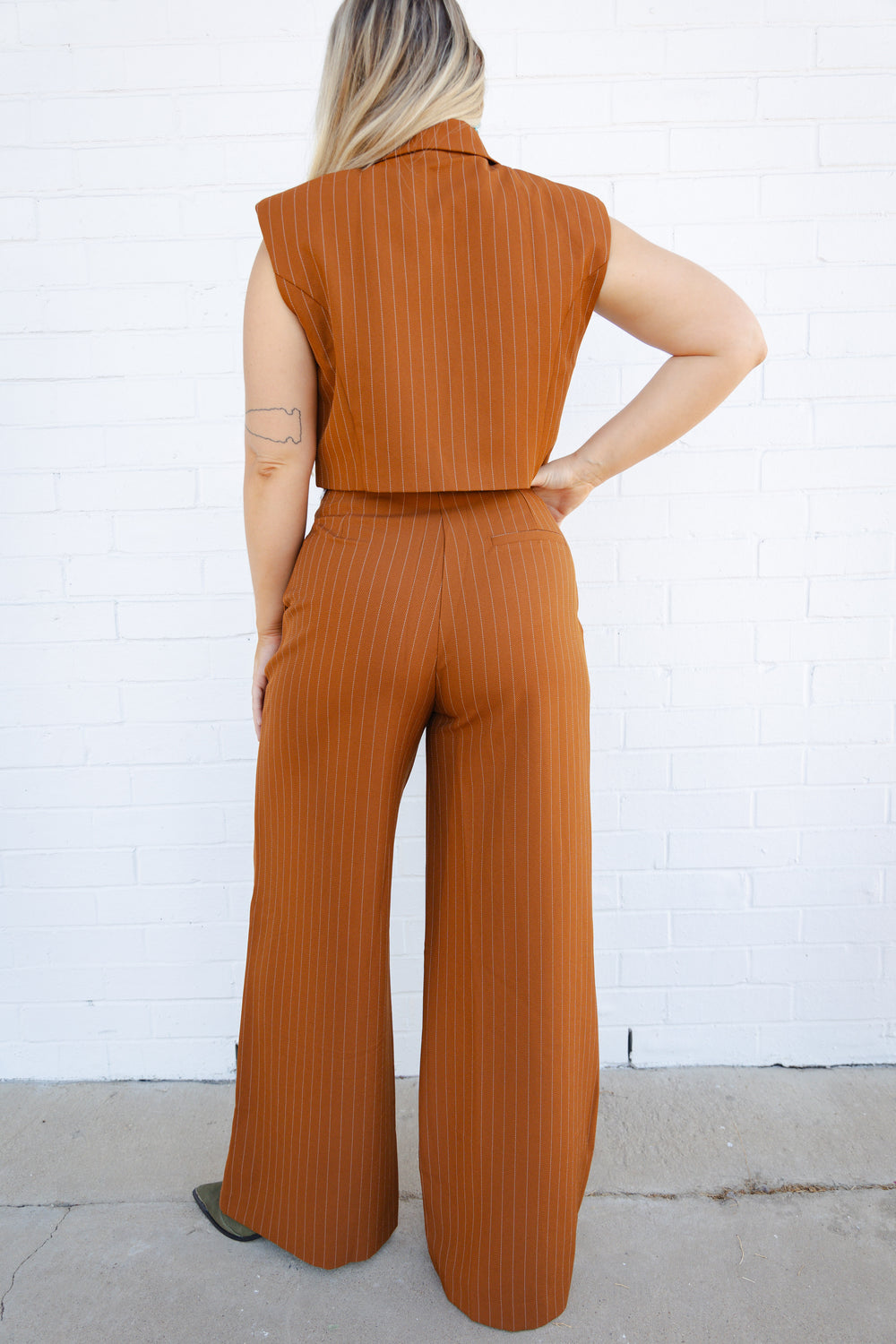 Rusty Pinstripe Slacks