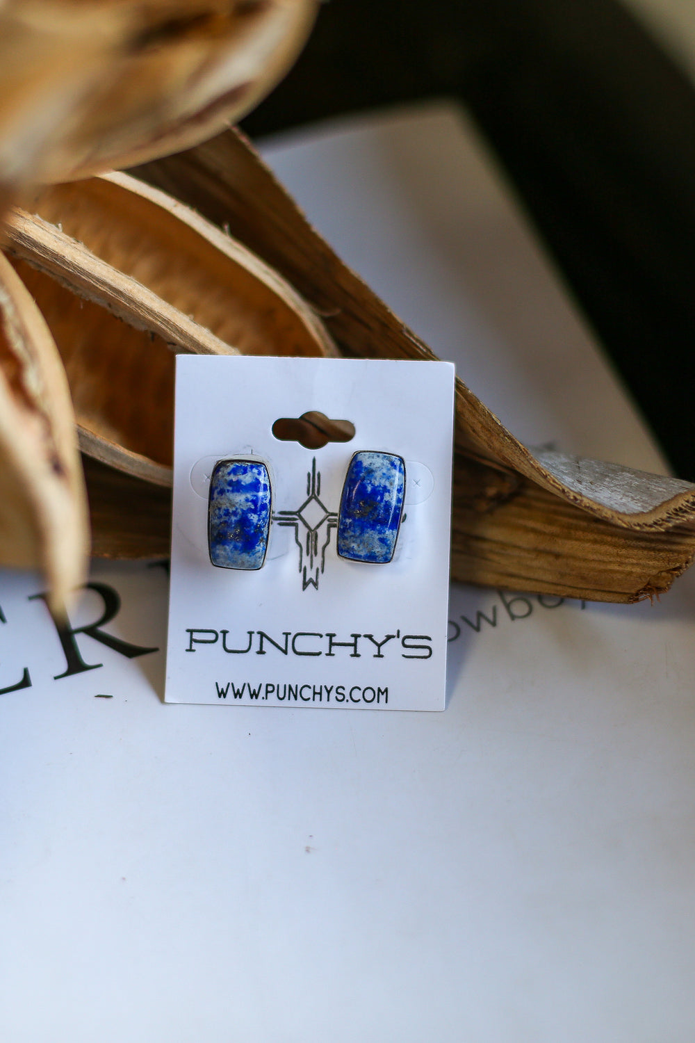 Rectangle Blue Lapis Earring 1.0