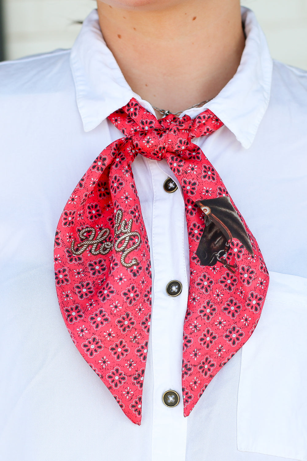 Red Pony Express Scarf Tie