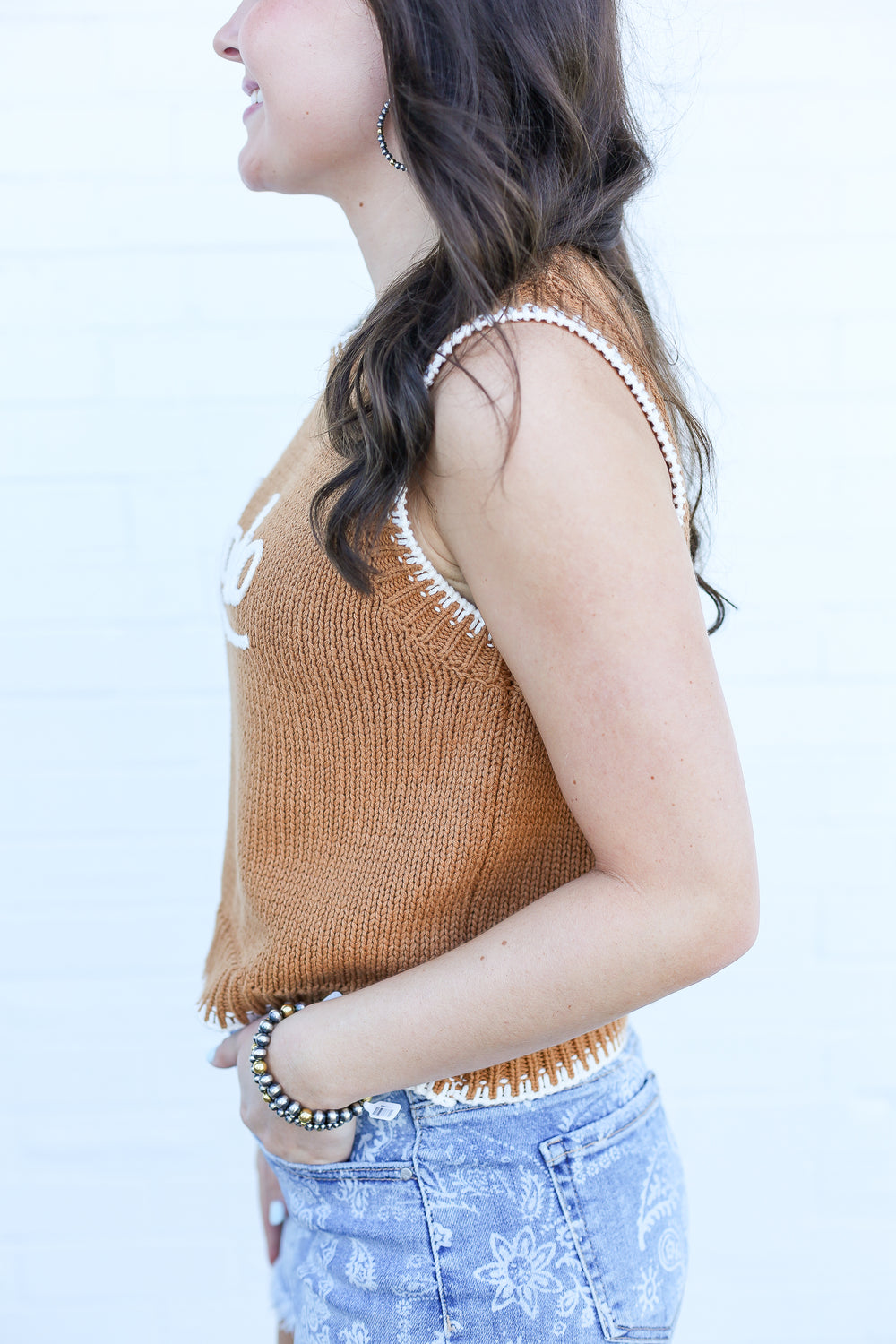 Rodeo Knitted Sleeveless Sweater