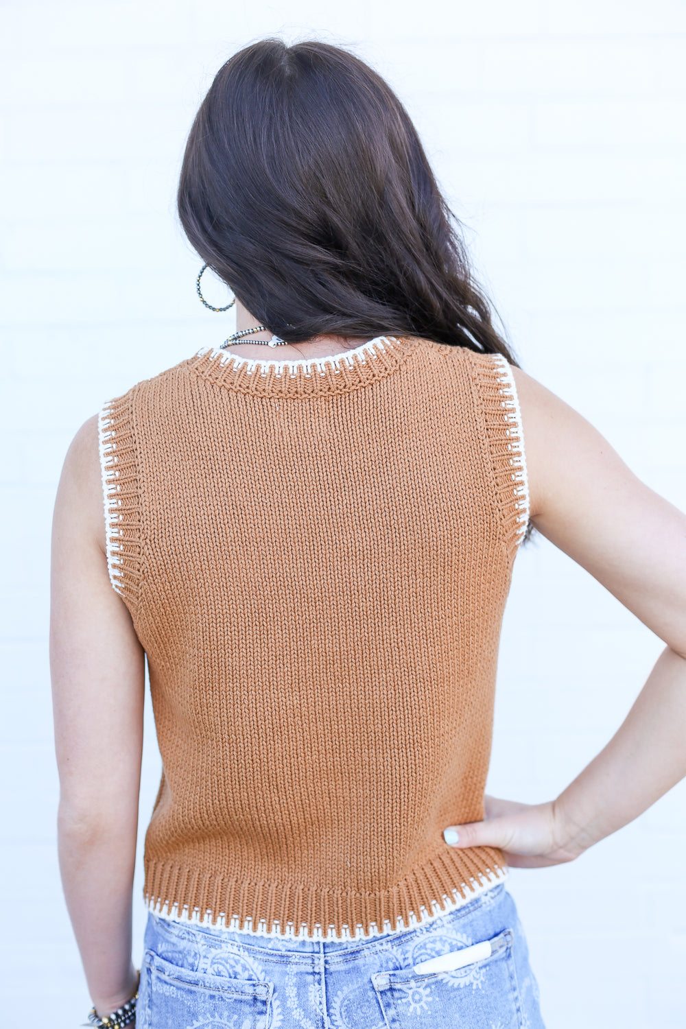 Rodeo Knitted Sleeveless Sweater